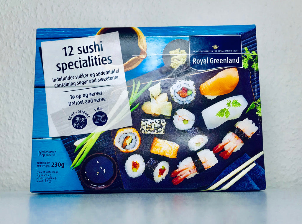 Sushi 12 stk. 230g - Royal Greenland (Qerisut - Frost)