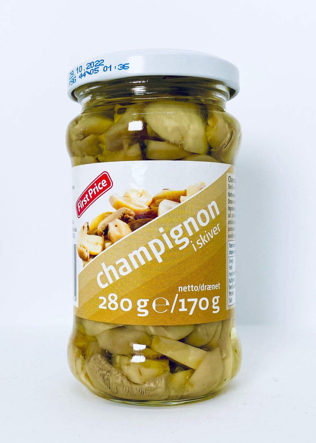 Champignon i skiver 280g/170g - First Price