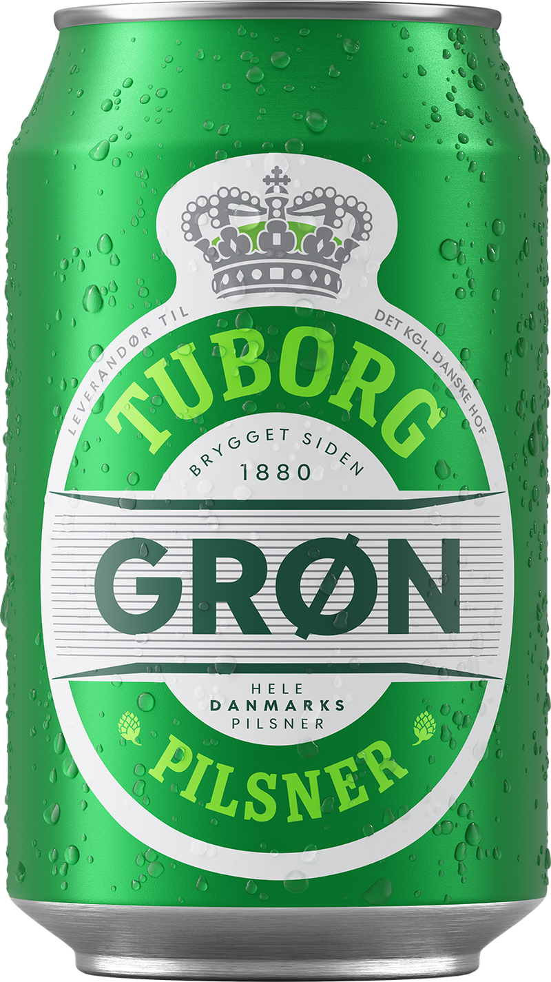Tuborg Grøn Pilsner 4,6%, 33cl (inkl. pant)