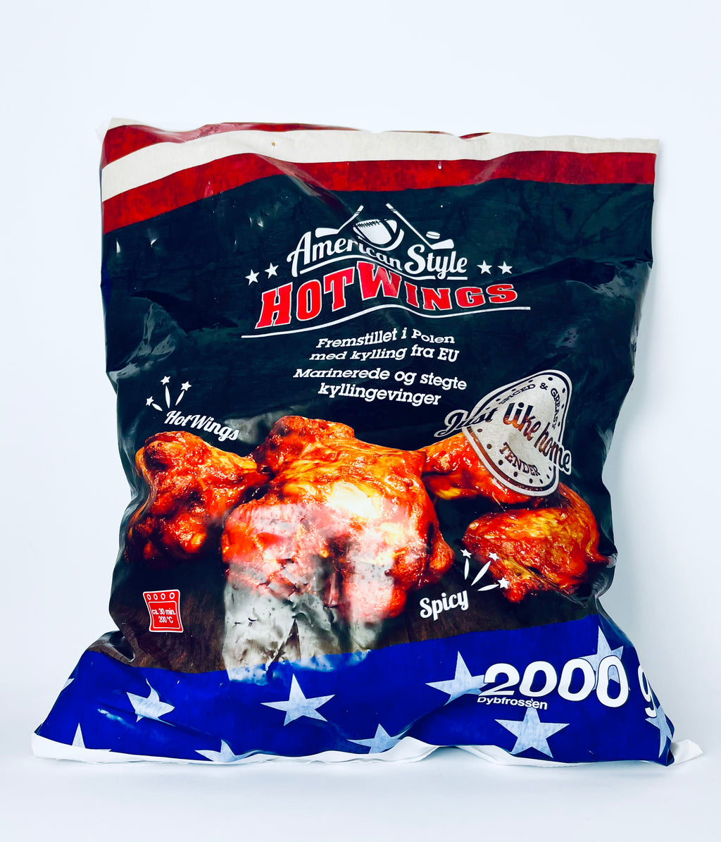 Kylling Hot Wings American Style 2kg - Carmo Foods (Frost - Qerisut)