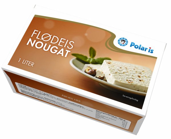 Flødeis Nougat 1L - Polar Is