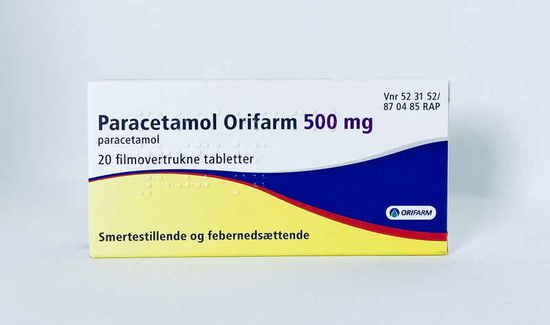 Paracetamol 500mg - Orifarm 20 tabletter