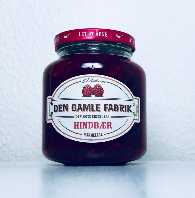 Marmelade Hindbær 370g - Den Gamle Fabrik