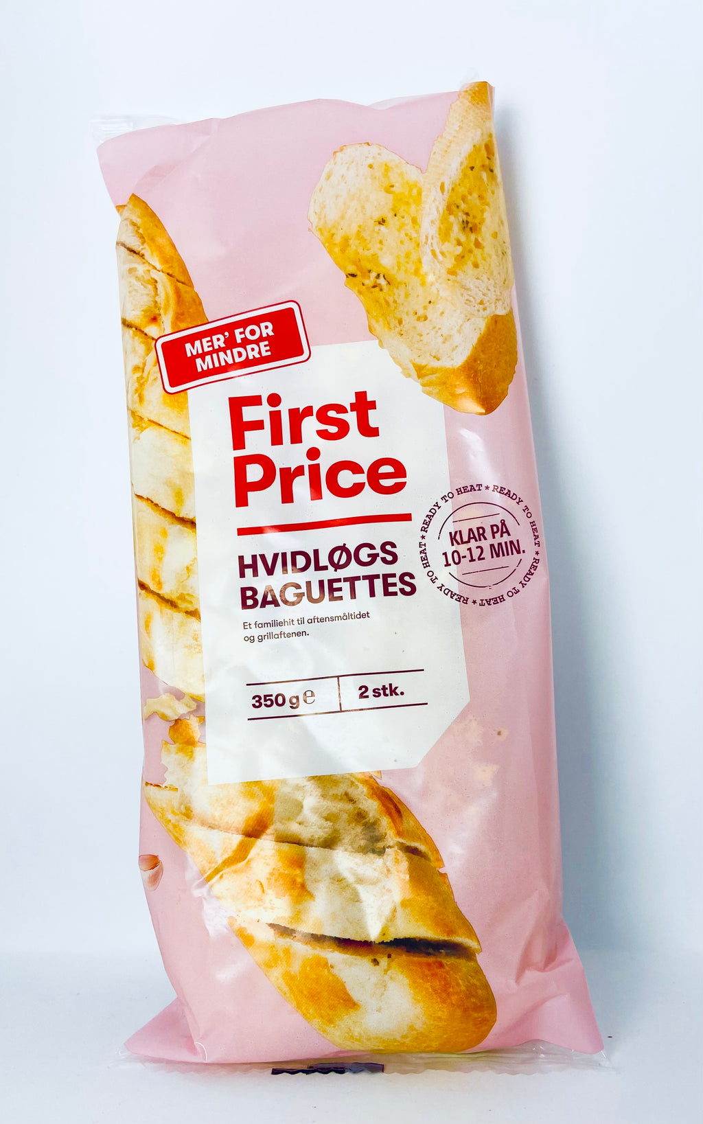 Hvidløgsbaguette 2 stk - First Price (Qerisut - Frost)
