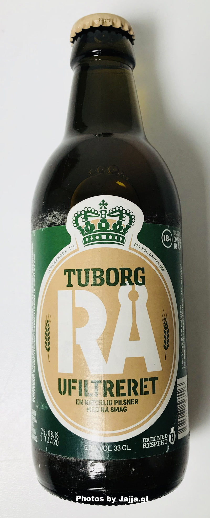 10 stk. Tuborg Rå 5,0 %, 33cl (inkl. pant)